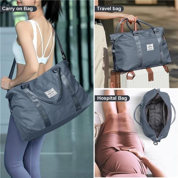 Weekender Bags for Women,Carry on Bag,Overnight Bag with Trolley Sleeve,Sports - Picture 2 of 6